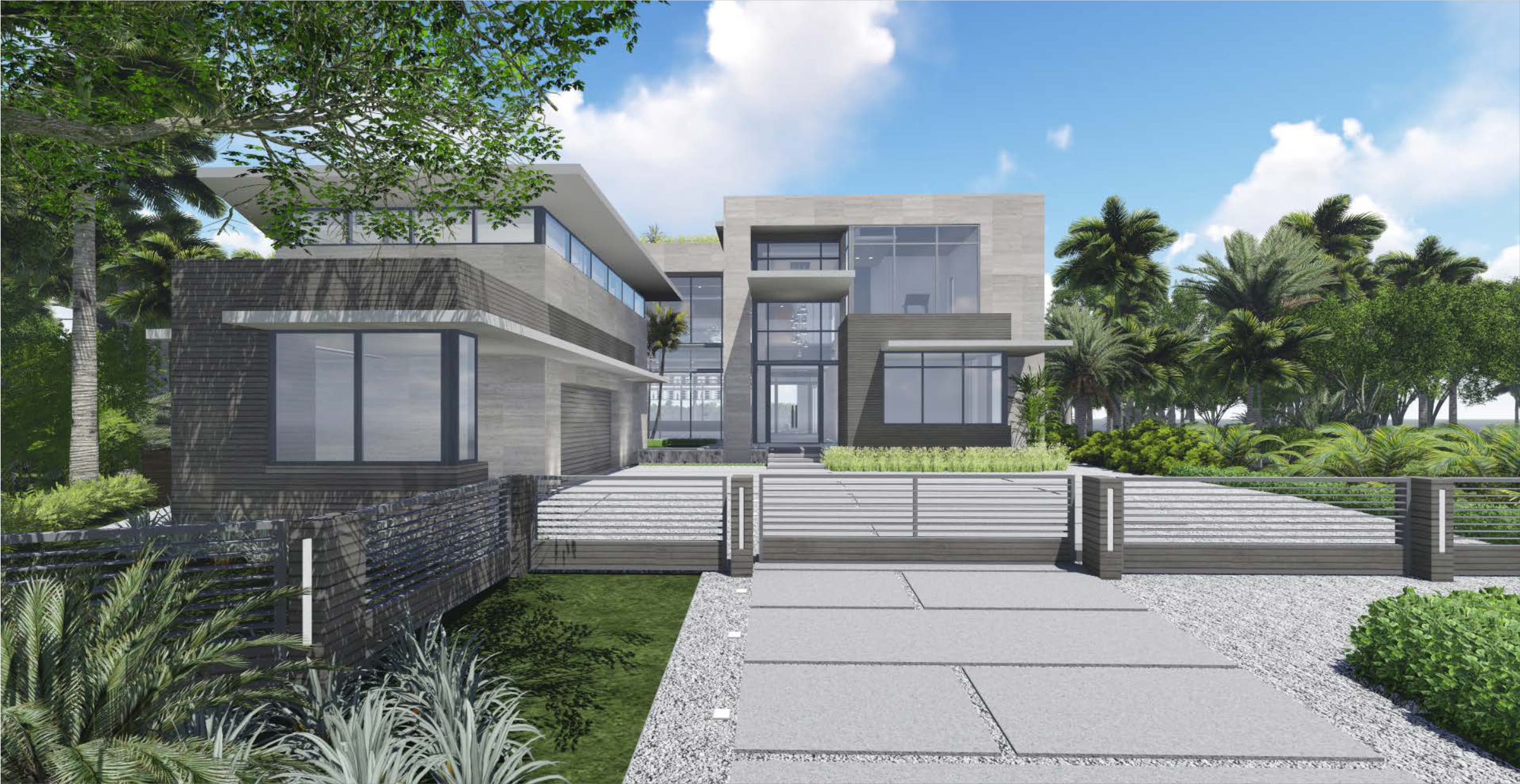 Amazing luxury home in Miami with modern architecture, large windows and a great pool area.